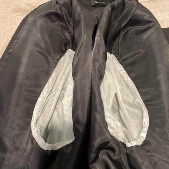 CHAPS Black Italian Suit Wool Blend BlazerMens 44L GREAT BUTTONS - Picture 9 of 10